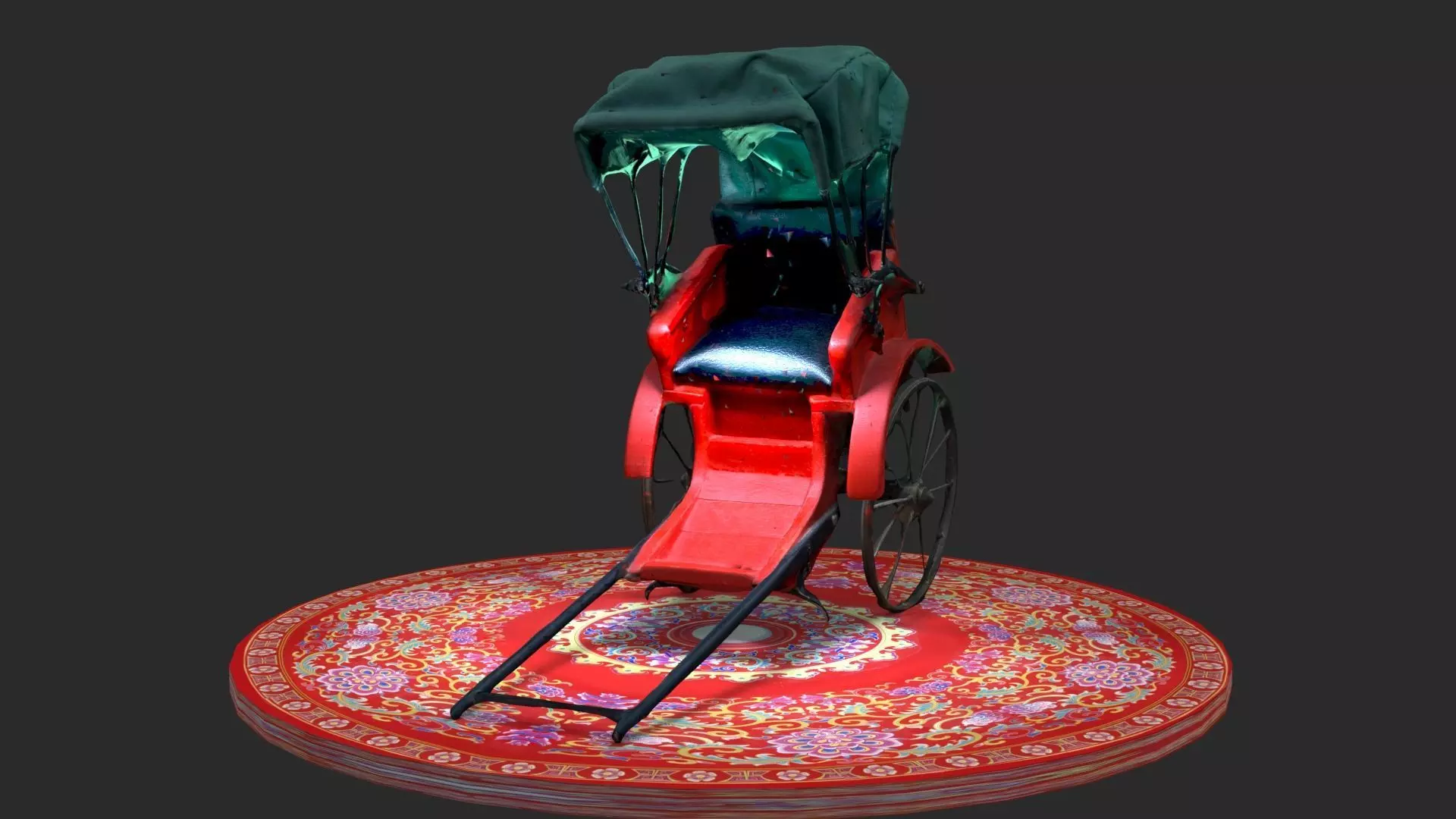 Chinese rickshaw 3D model