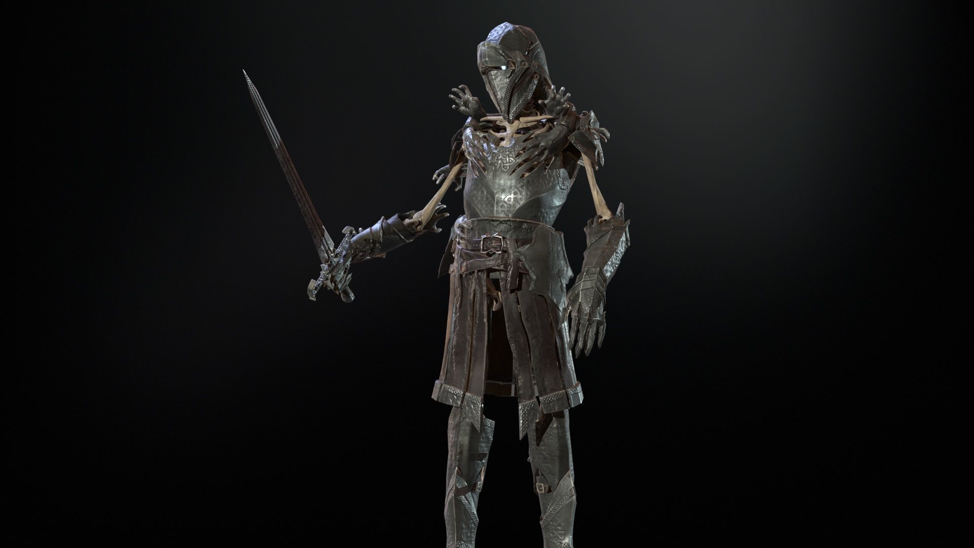 Skeleton 1 Low-poly 3D model_21