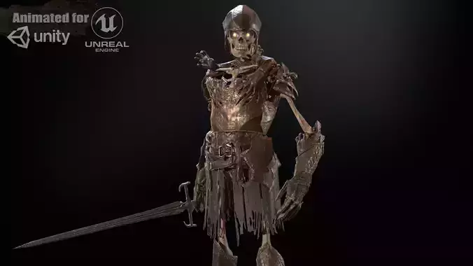 Skeleton 1 Low-poly 3D model