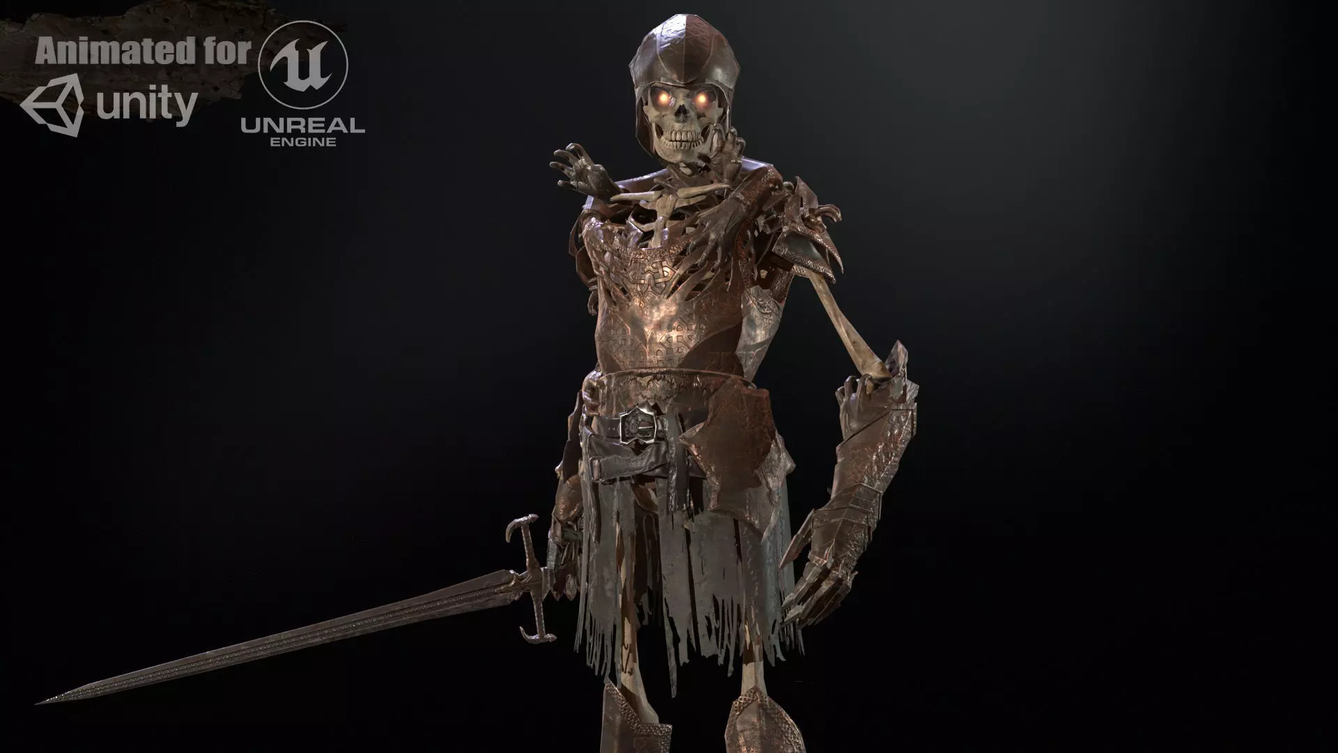 Skeleton 1 Low-poly 3D model_0
