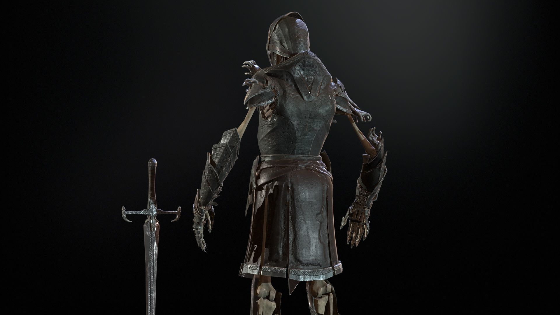 Skeleton 1 Low-poly 3D model_9