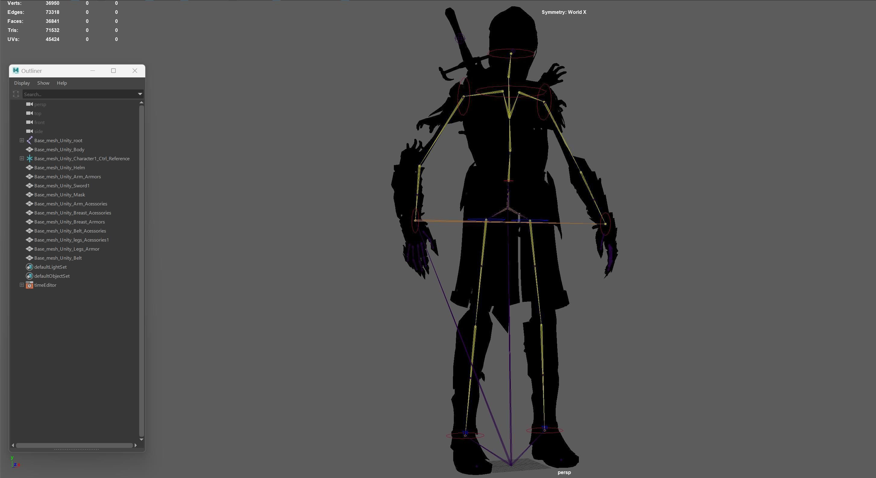 Skeleton 1 Low-poly 3D model_36