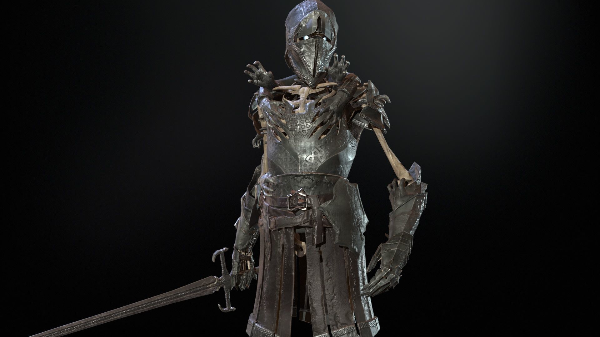 Skeleton 1 Low-poly 3D model_20