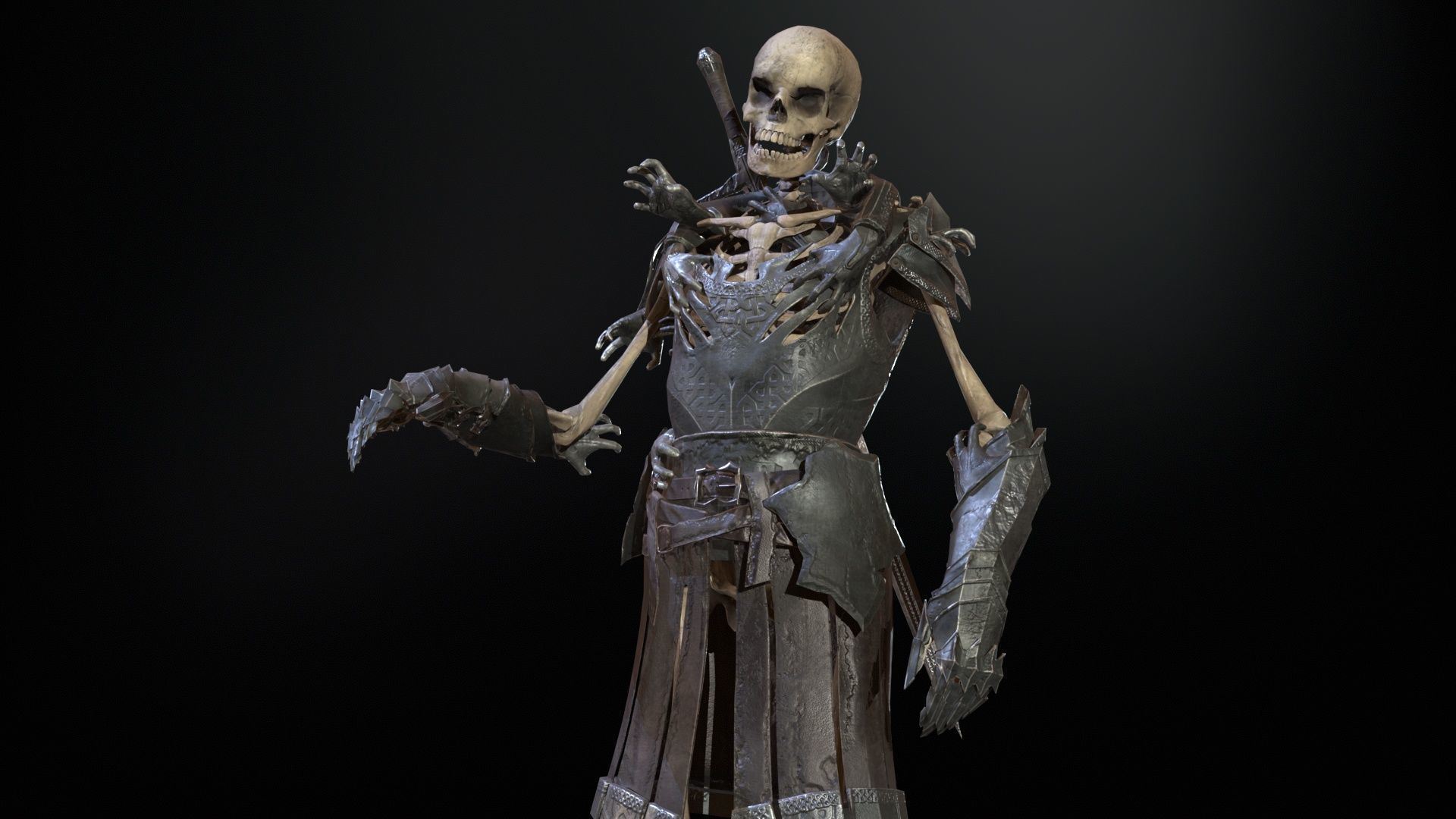 Skeleton 1 Low-poly 3D model_19
