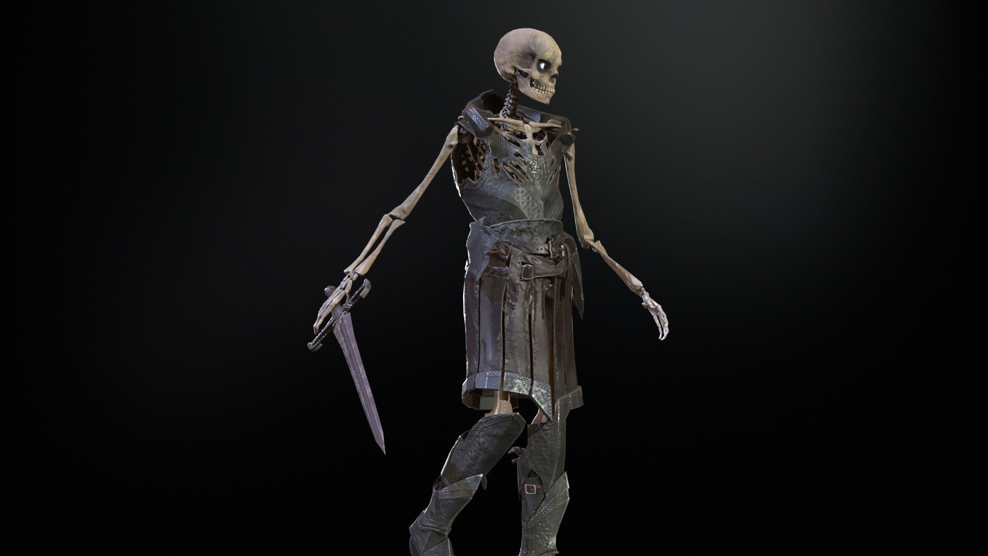 Skeleton 1 Low-poly 3D model_26