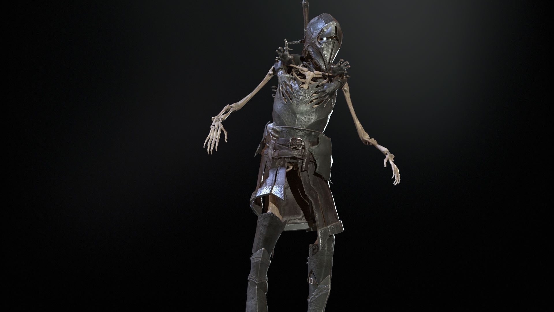 Skeleton 1 Low-poly 3D model_27