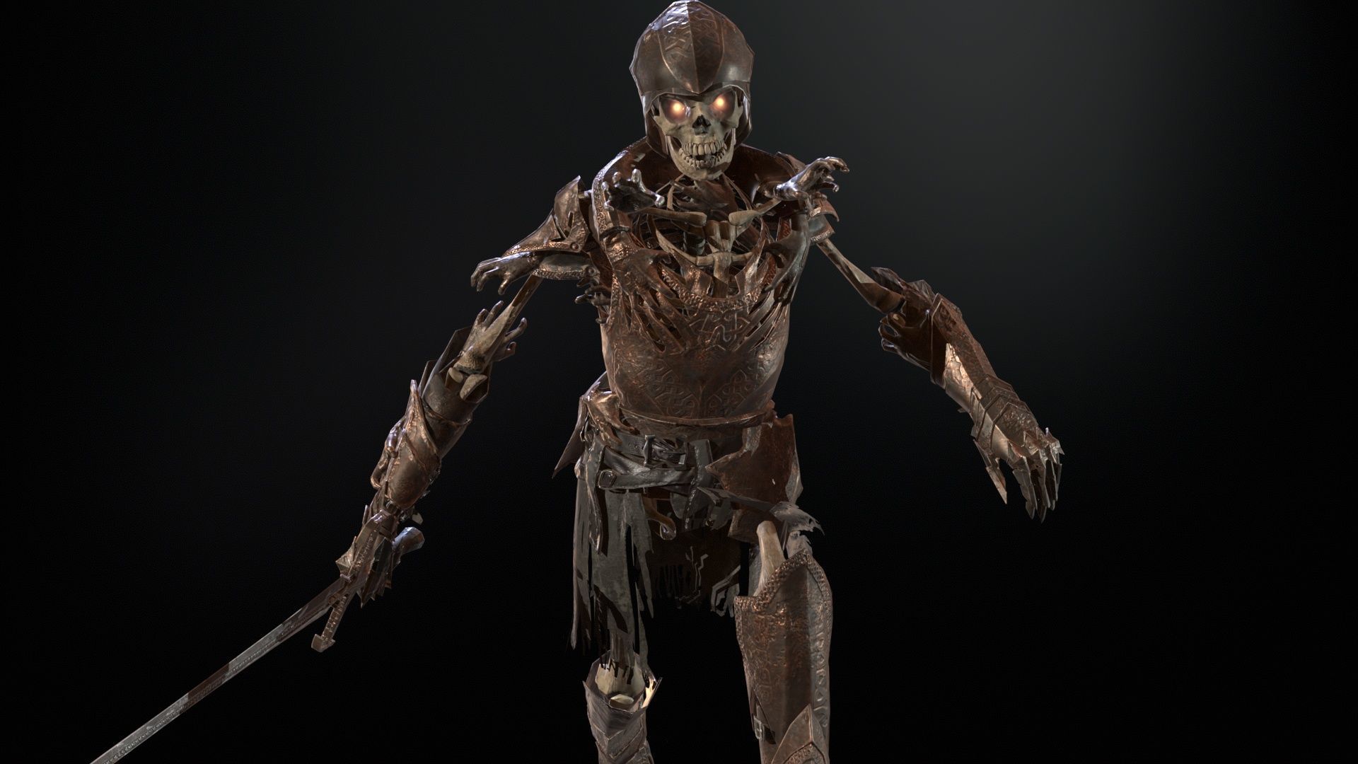 Skeleton 1 Low-poly 3D model_31