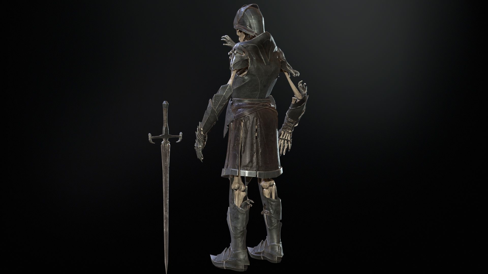 Skeleton 1 Low-poly 3D model_11