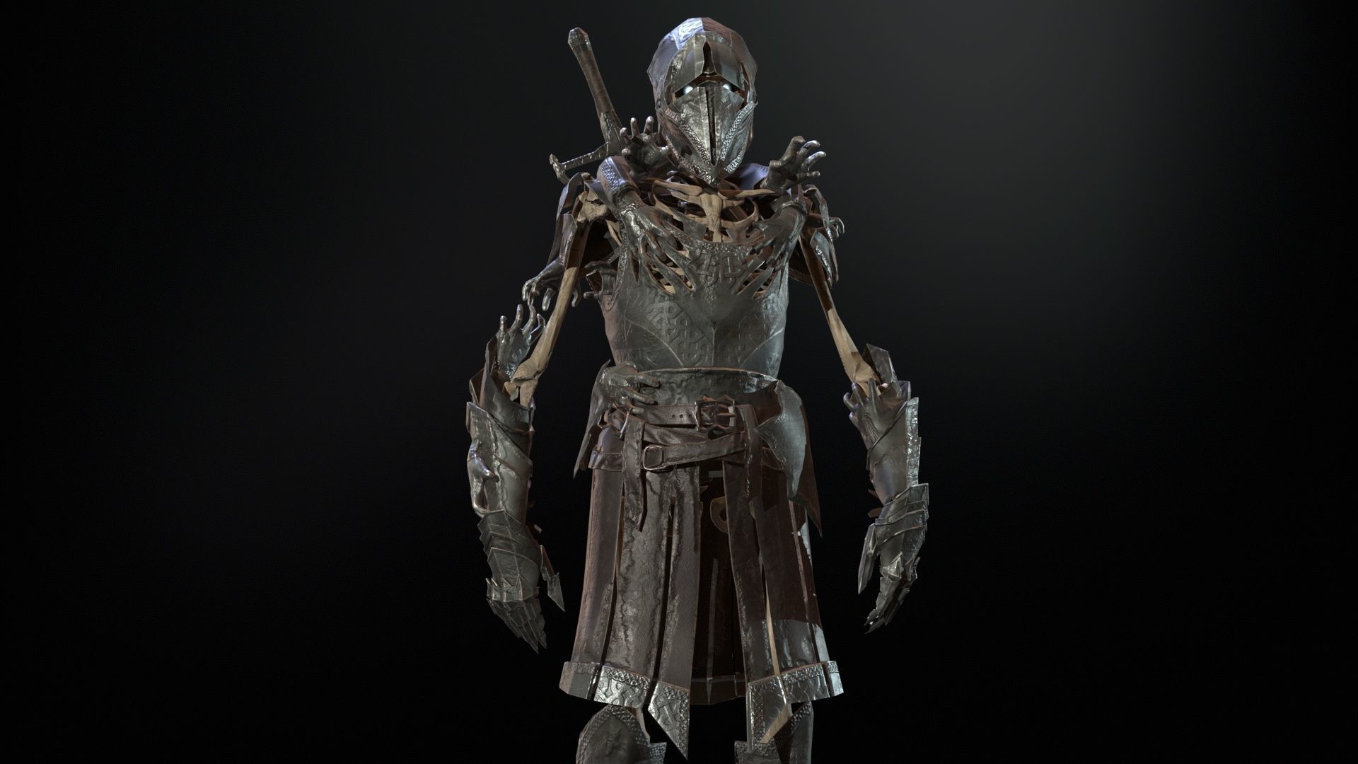 Skeleton 1 Low-poly 3D model_28