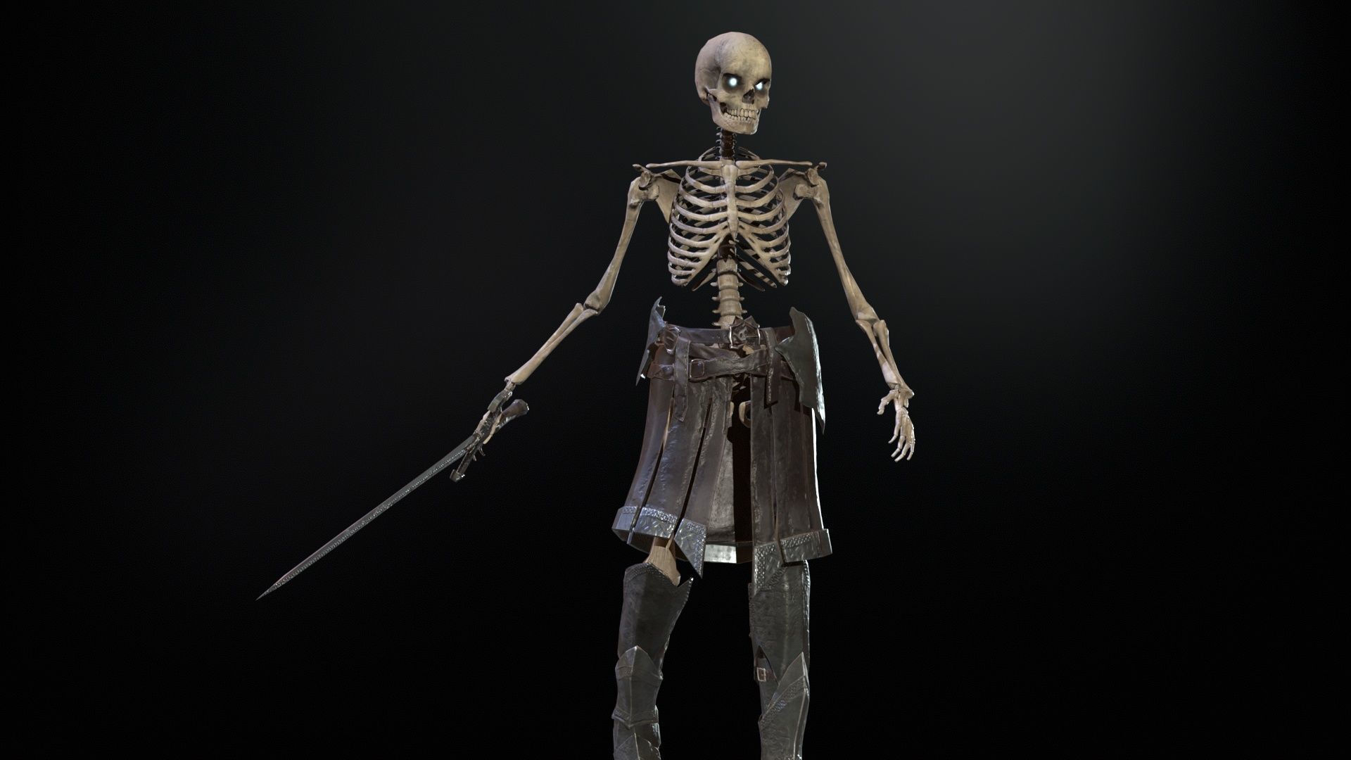 Skeleton 1 Low-poly 3D model_25