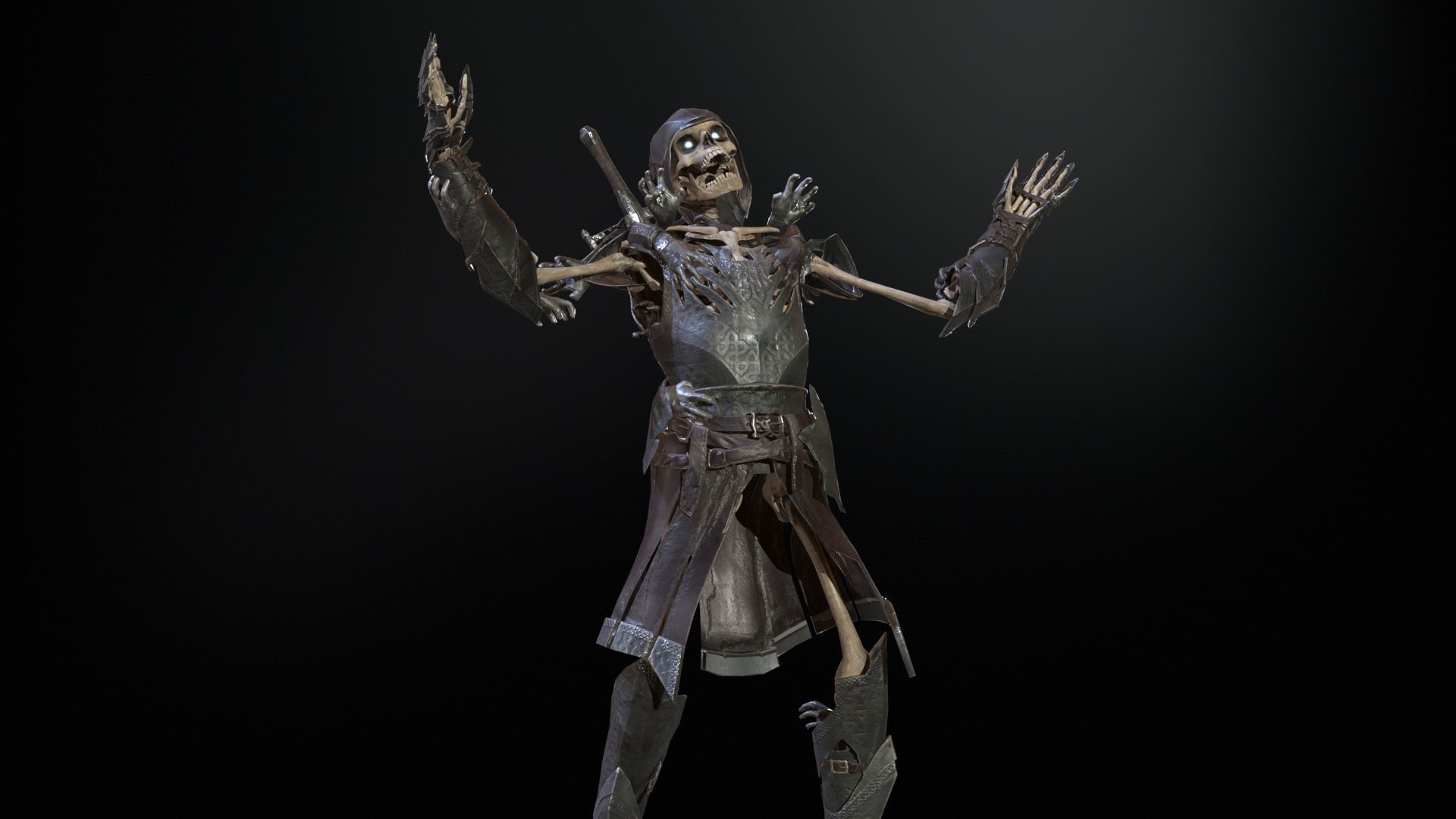 Skeleton 1 Low-poly 3D model_22