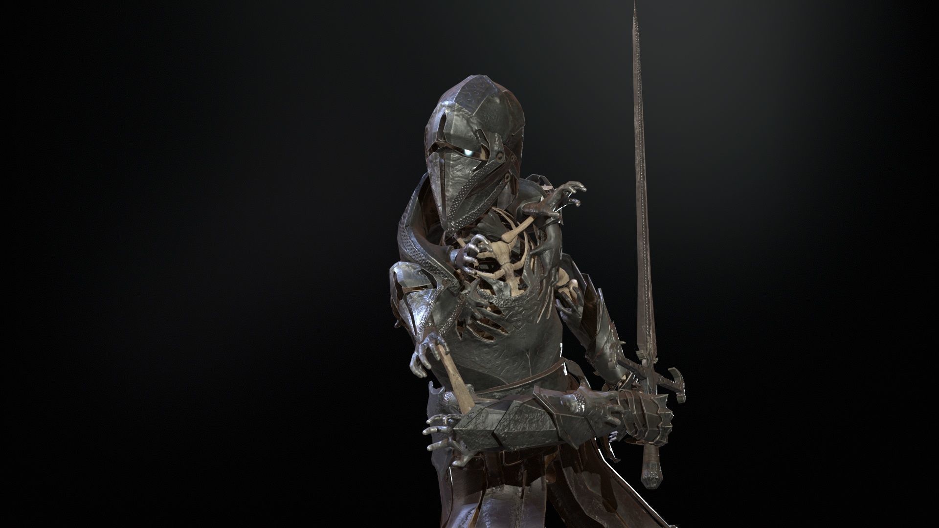 Skeleton 1 Low-poly 3D model_17