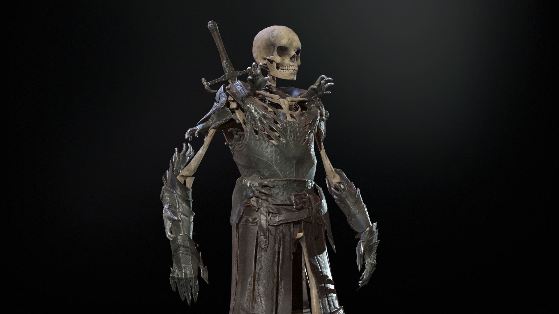 Skeleton 1 Low-poly 3D model_18