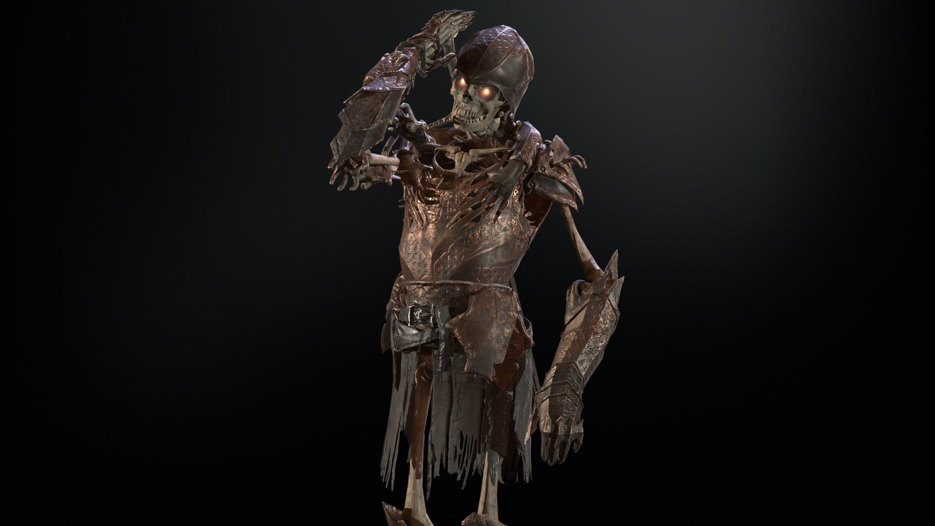 Skeleton 1 Low-poly 3D model_32