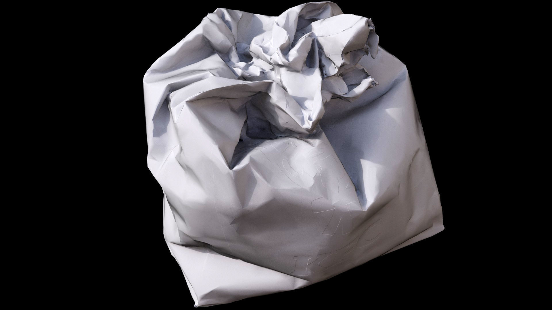 crumpled paperbag fastfood trash photogrammetry Low-poly 3D model_6