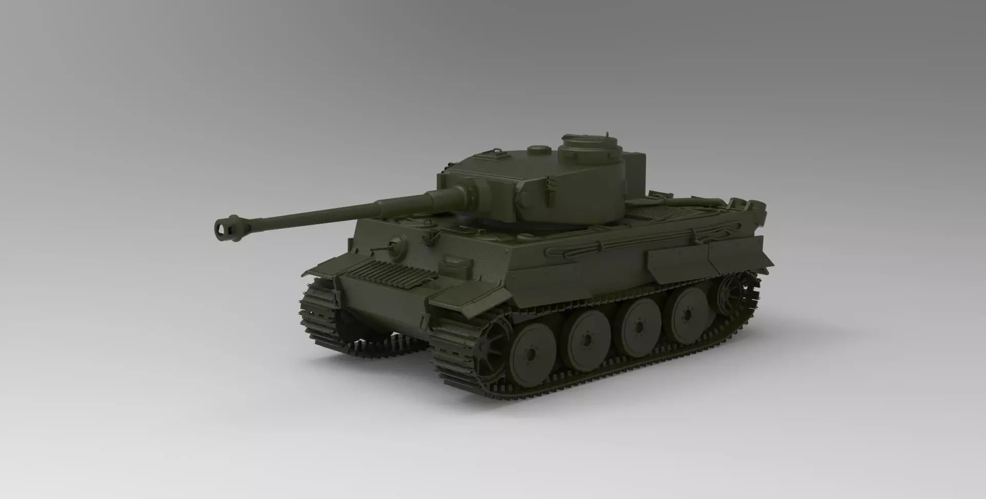 Tiger I Tank German Panzerkampfwagen 3D model_0