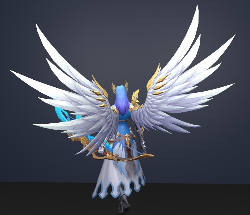angel bow 3D model_4