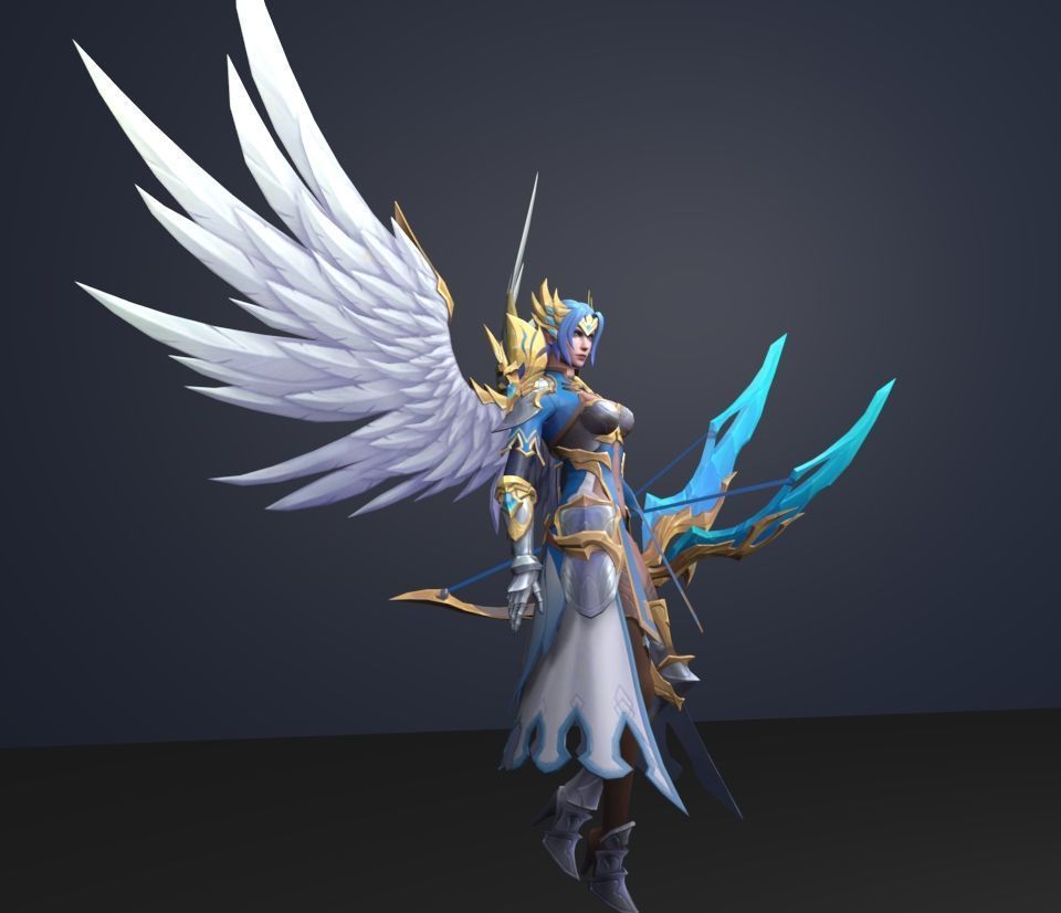 angel bow 3D model_3