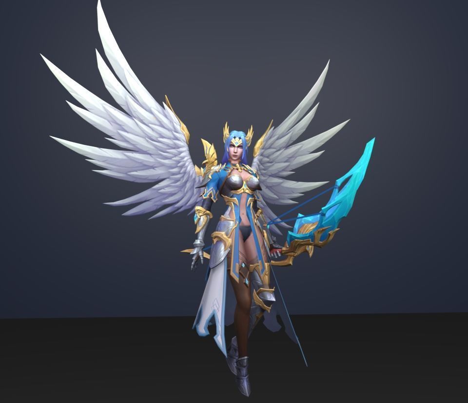 angel bow 3D model_1