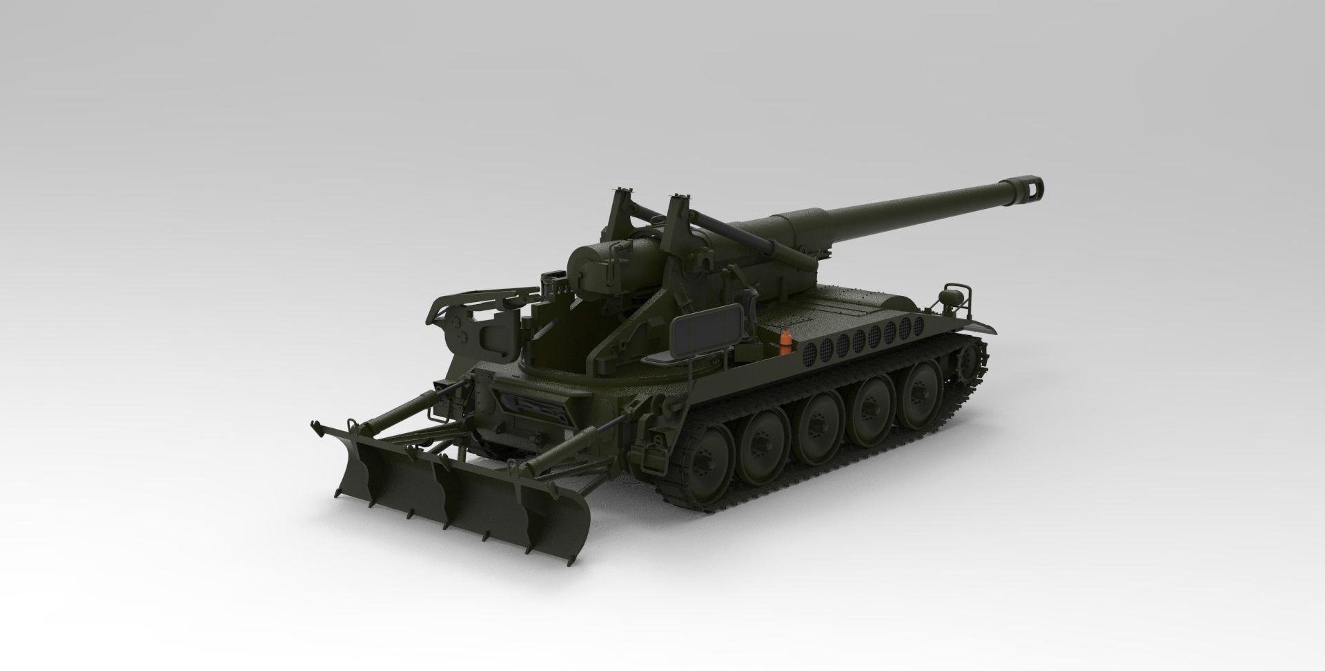 M110 howitzer 3D model_1