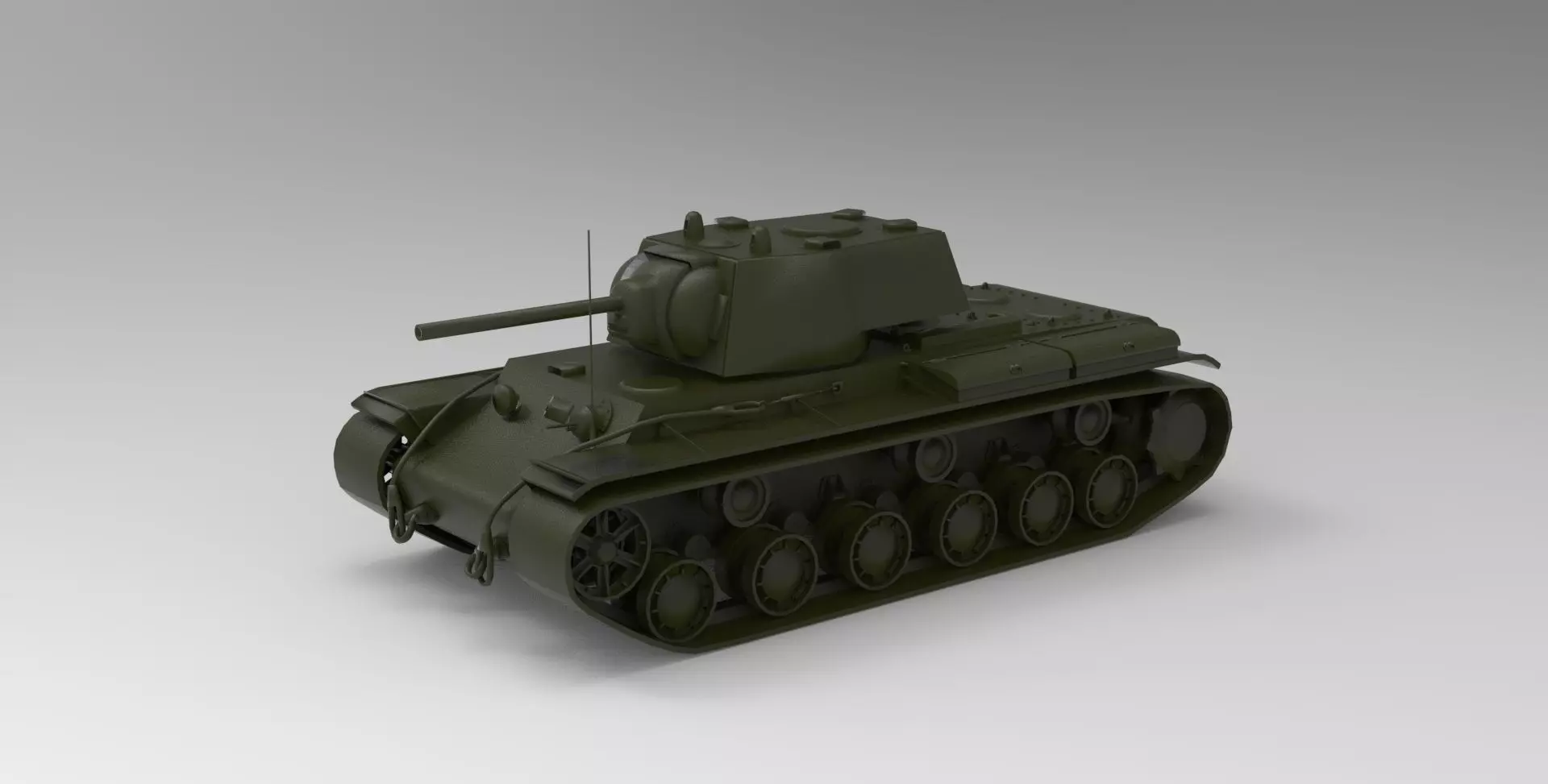 Kliment Voroshilov tank 3D model_0