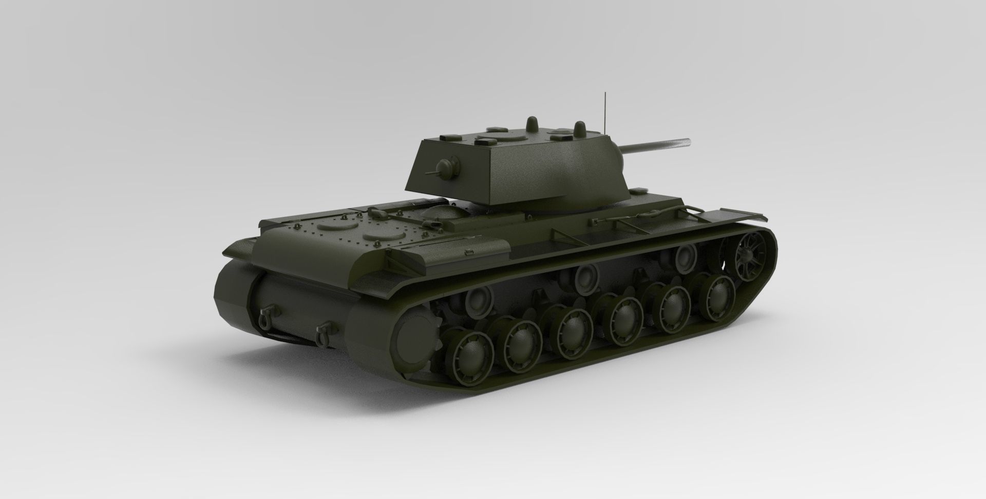 Kliment Voroshilov tank 3D model_1