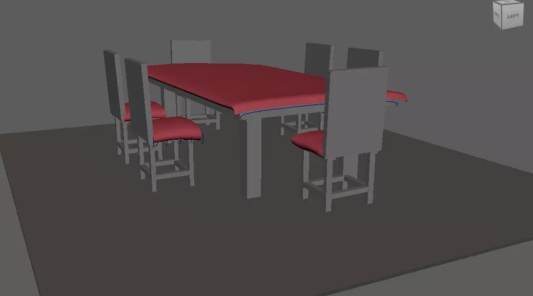 table design with chairs 3D model