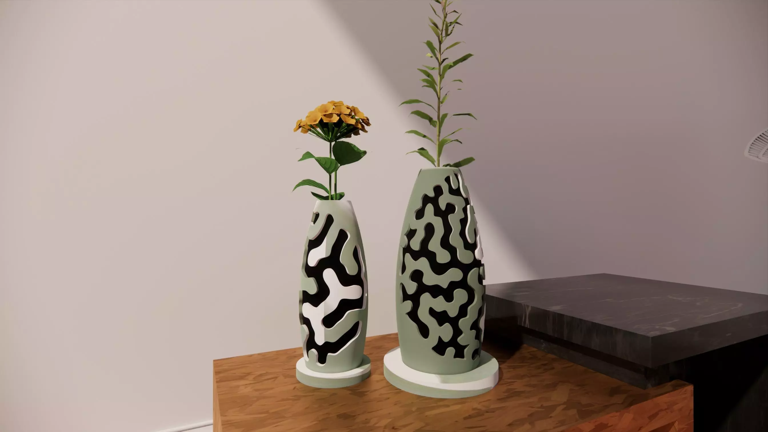 small geometric planters  3D print model_0
