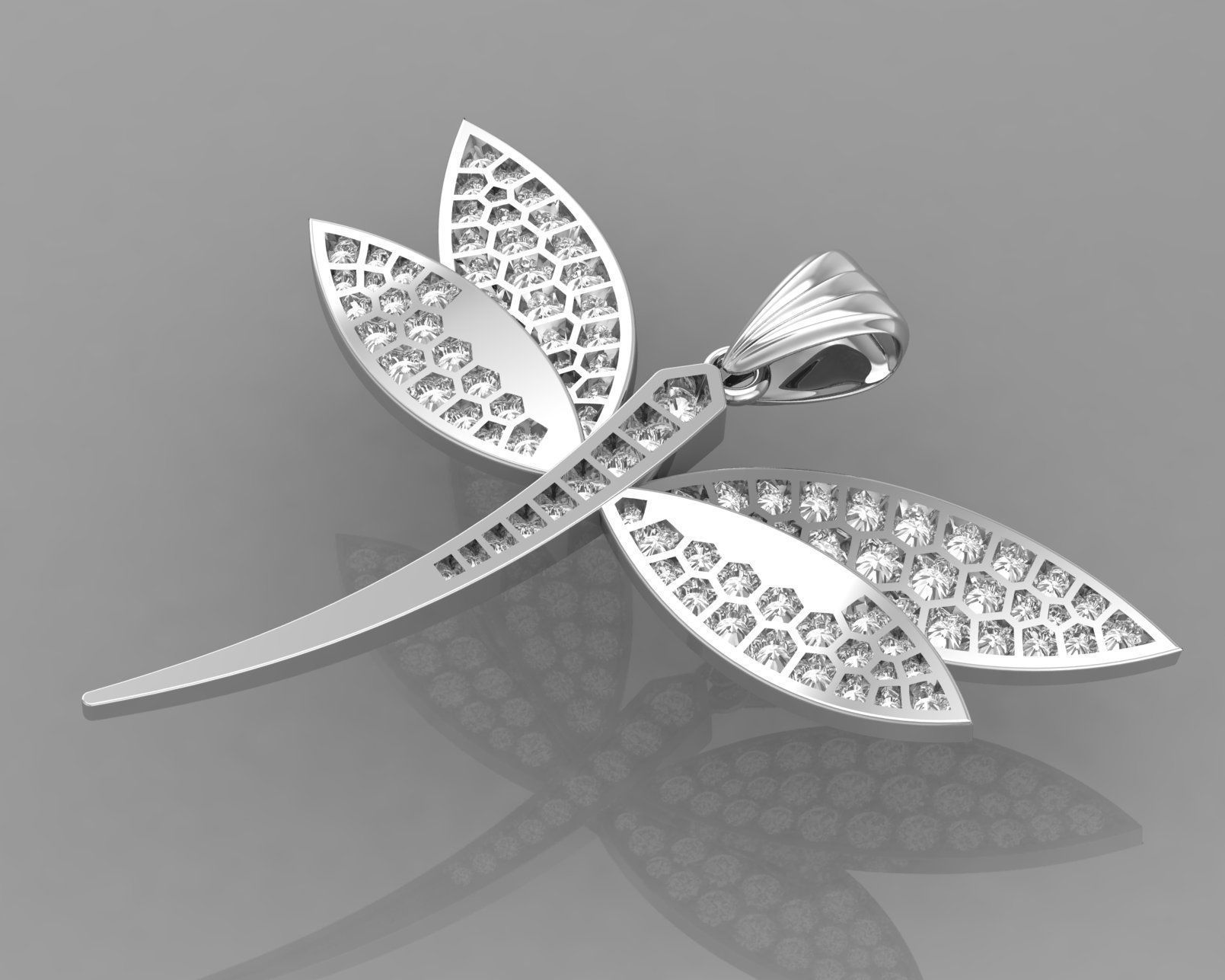 Dragonfly - Libellule Pendant G-720 3D print model_3