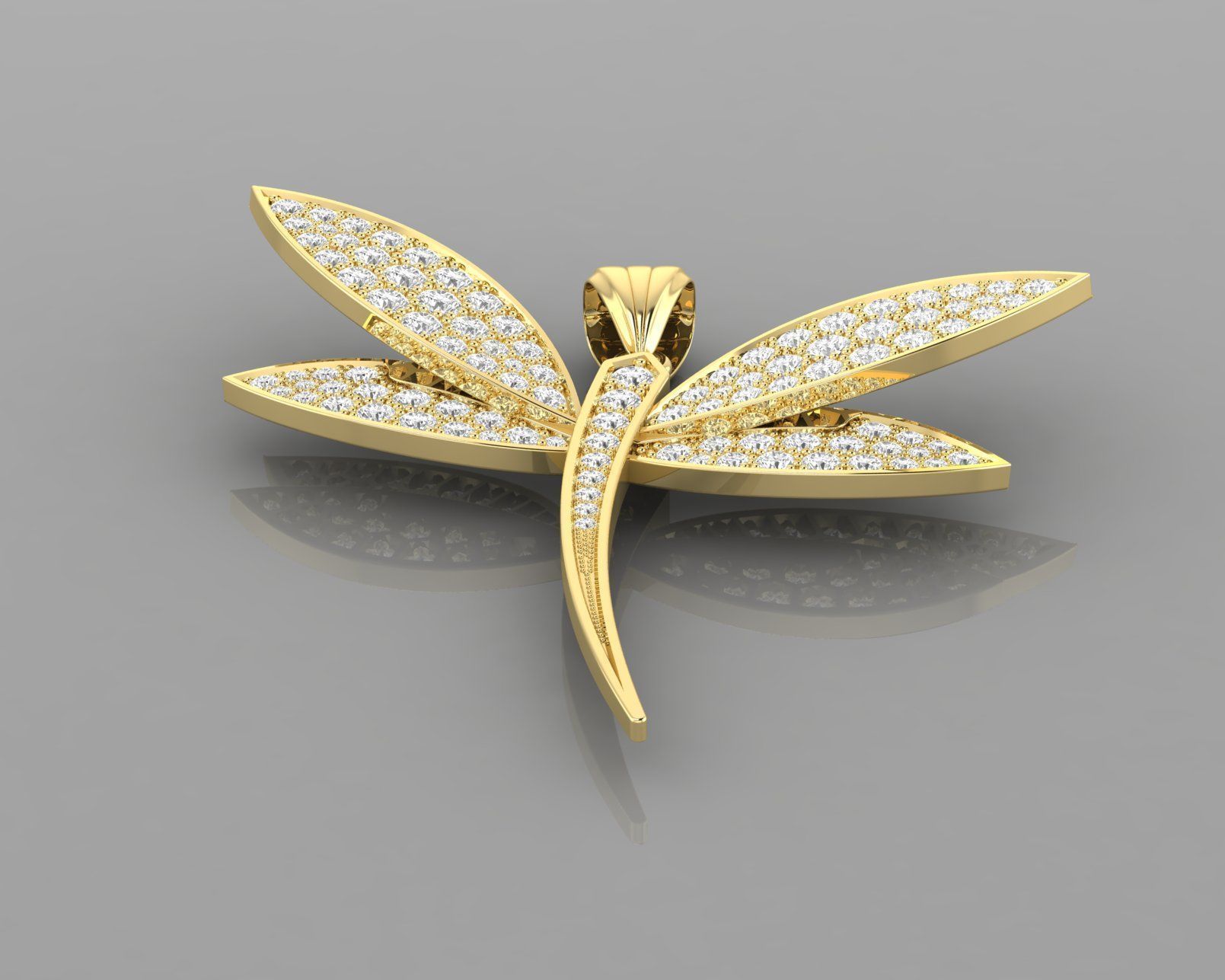 Dragonfly - Libellule Pendant G-720 3D print model_5