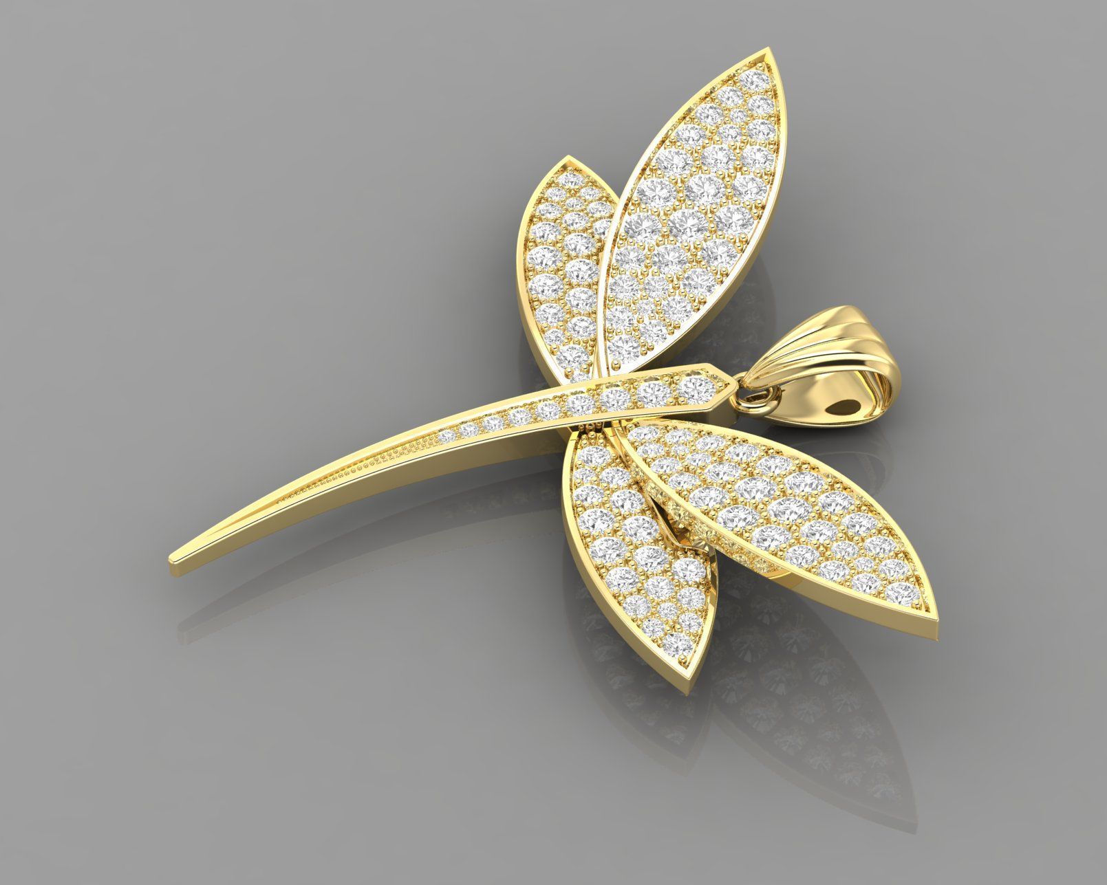 Dragonfly - Libellule Pendant G-720 3D print model_7