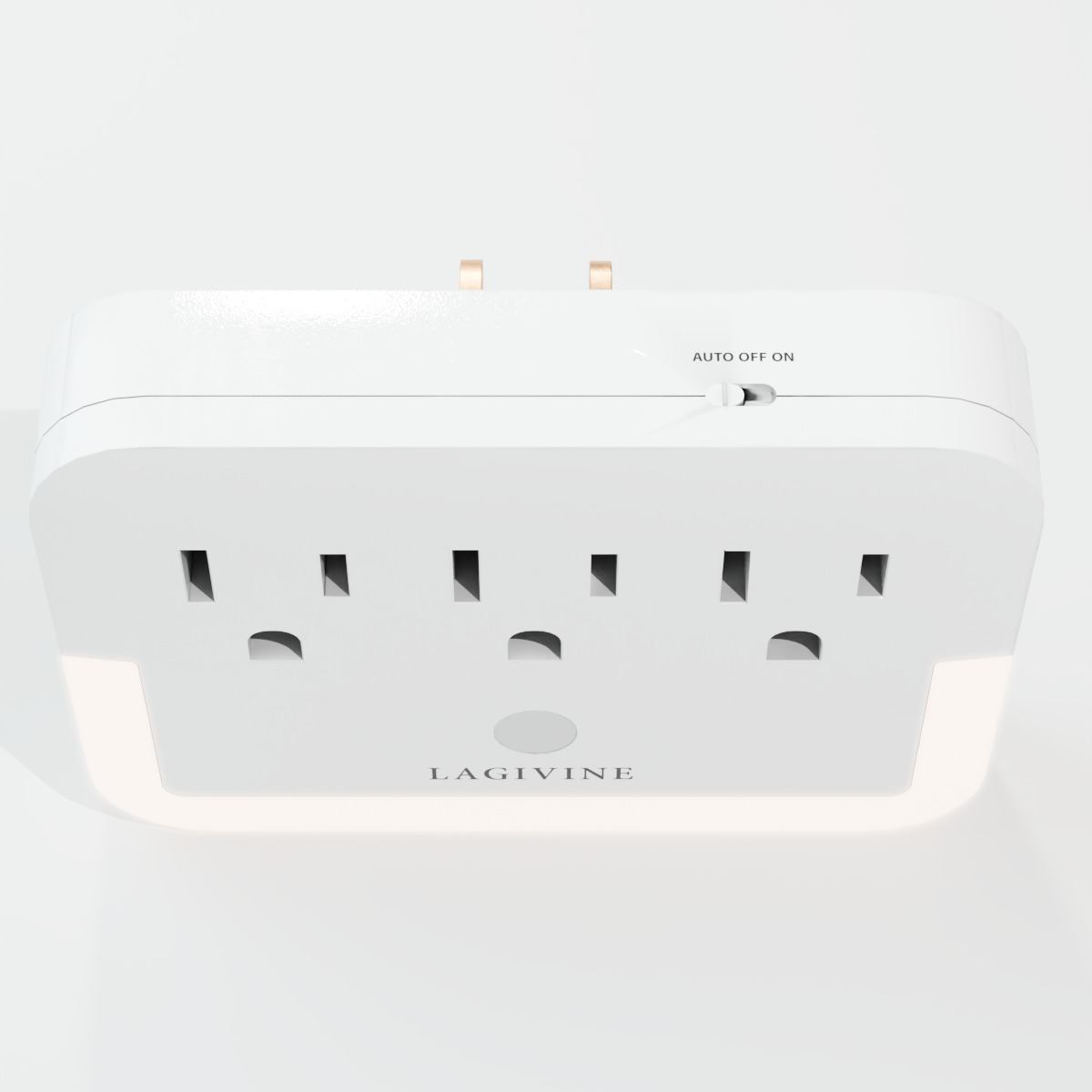 LAGIVINE Multiplug Wall Mount Outlet Extender - Night Light 3D model_6