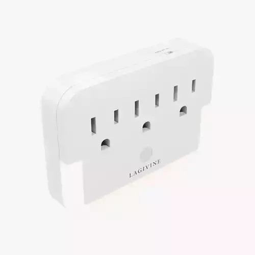 LAGIVINE Multiplug Wall Mount Outlet Extender - Night Light