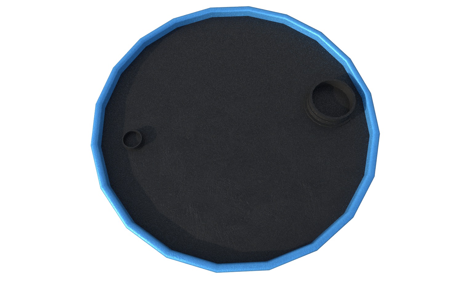 Blue Barrel Low-poly 3D model_3