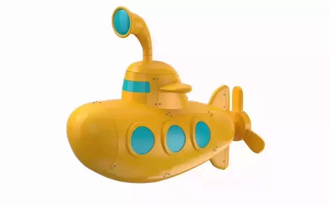 Cartoon Submarine Yellow