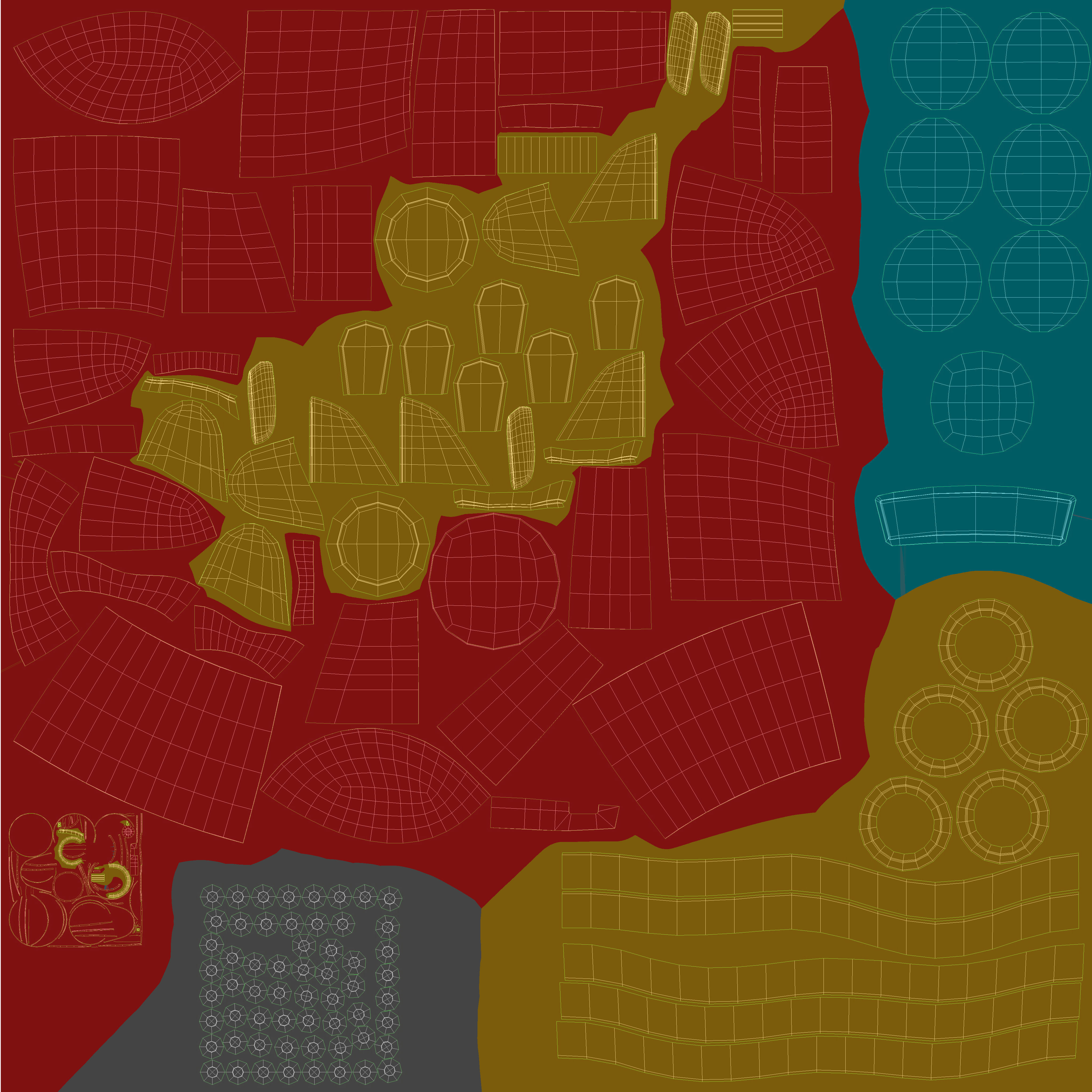 Cartoon Submarine Orange 3D model_25