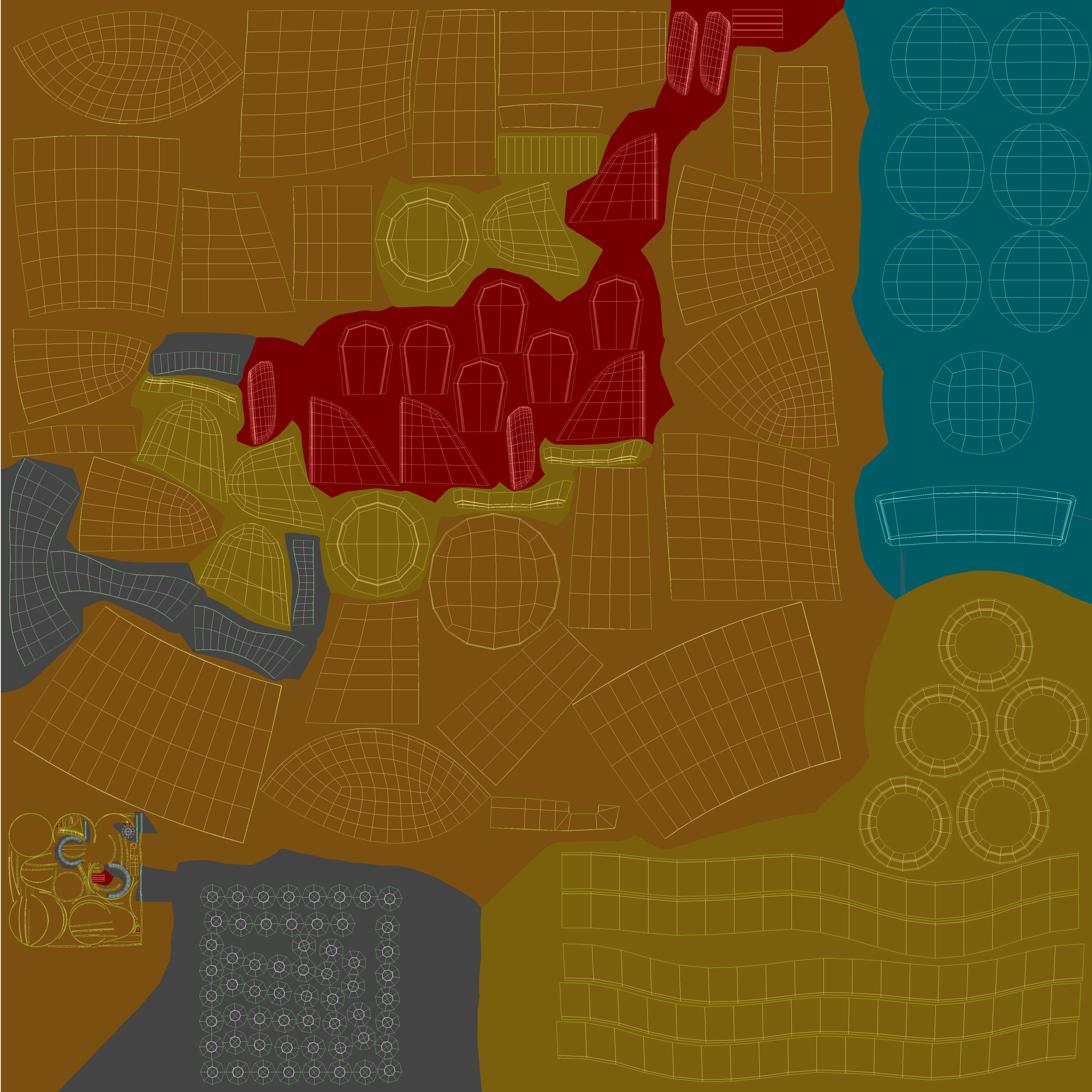 Cartoon Submarine Orange 3D model_23