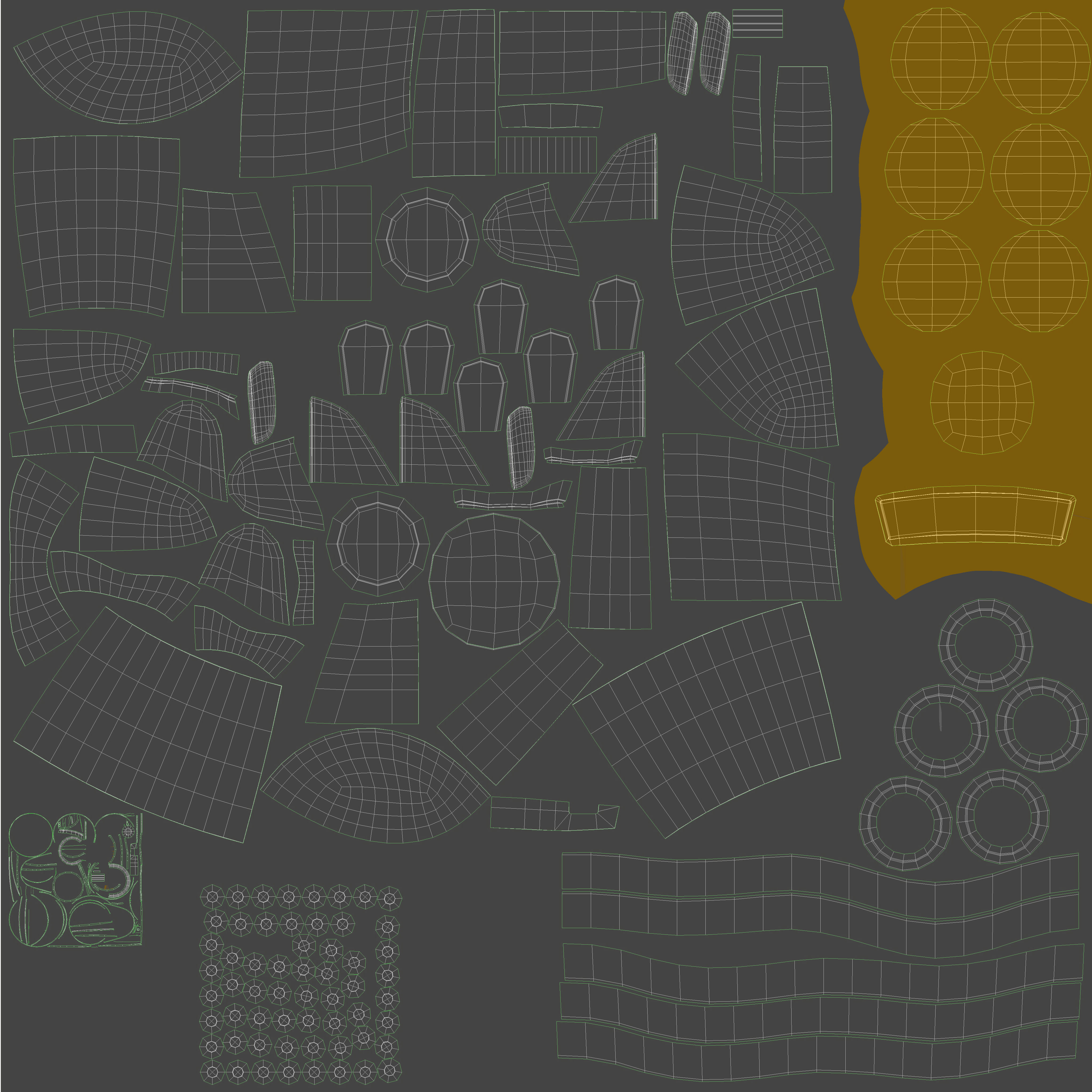 Cartoon Submarine Orange 3D model_26