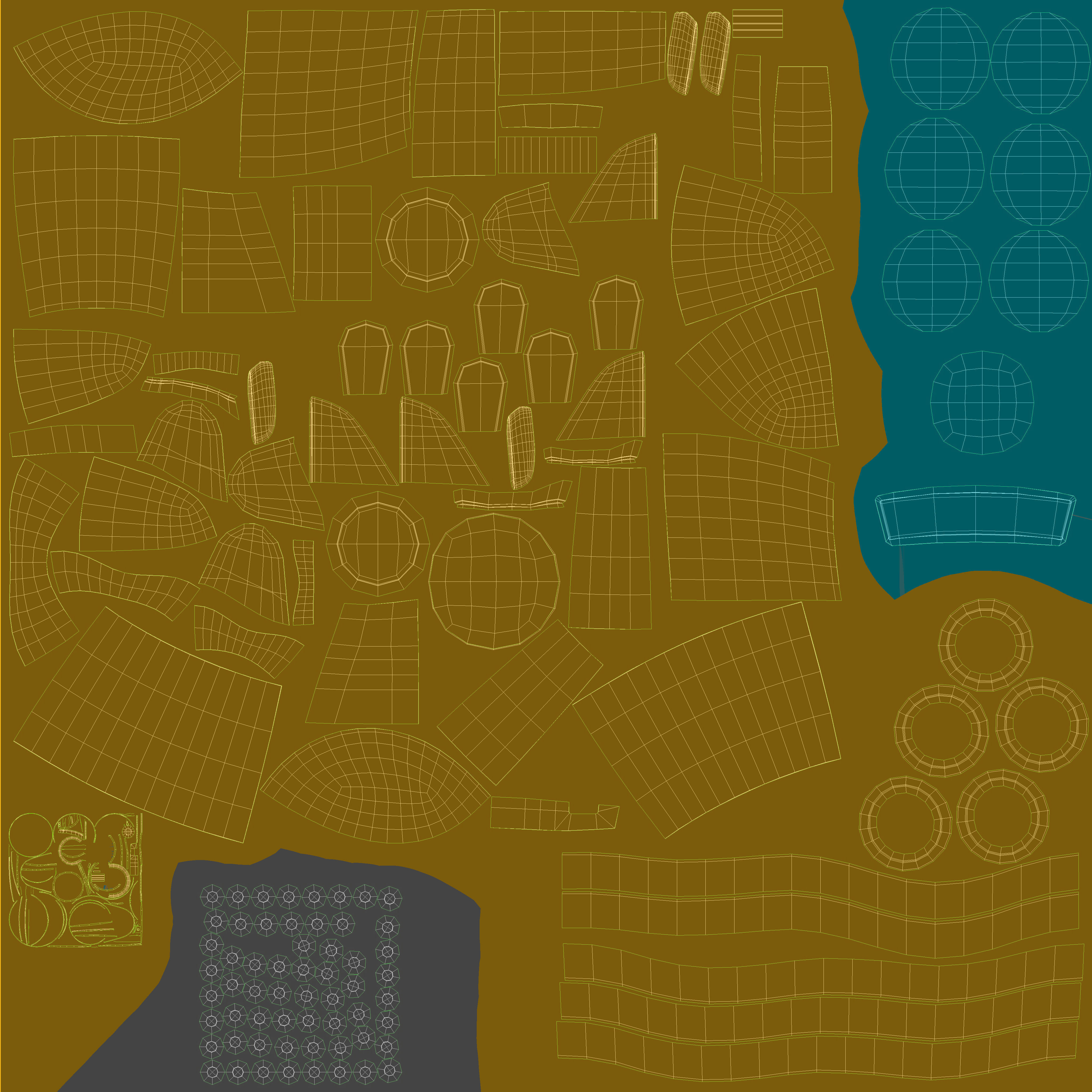 Cartoon Submarine Orange 3D model_24