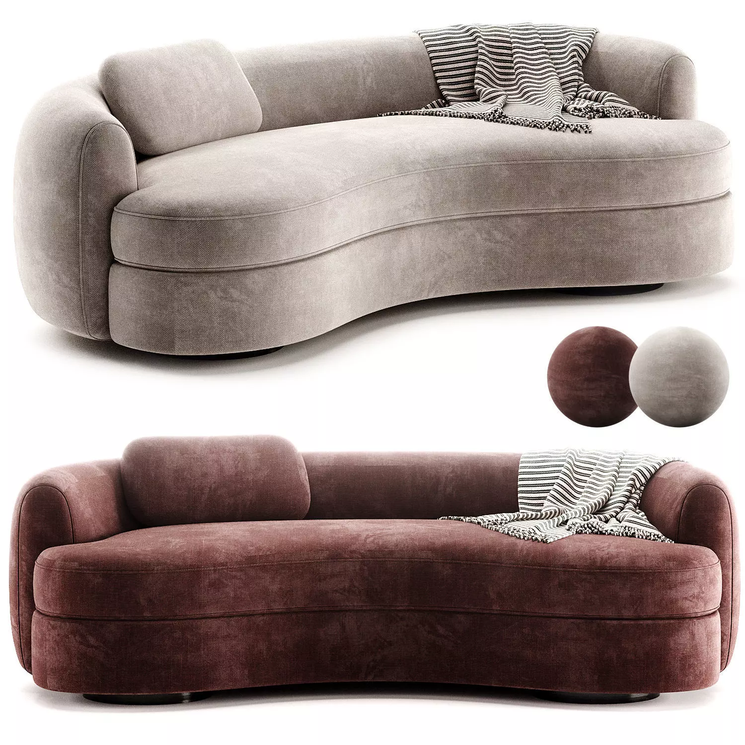 SENNEN CURVED SOFA 3D model_0