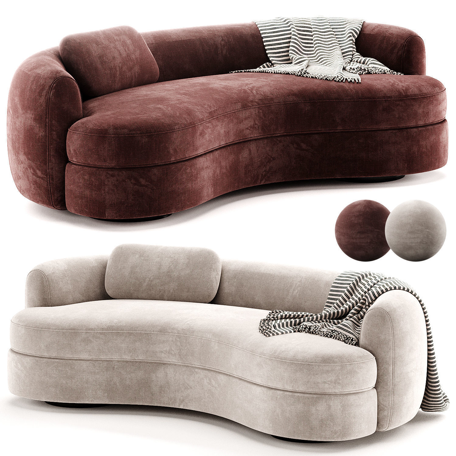 SENNEN CURVED SOFA 3D model_2