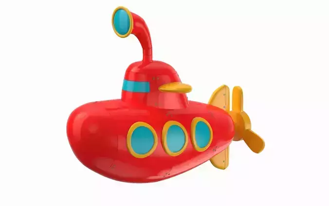 Cartoon Submarine Red