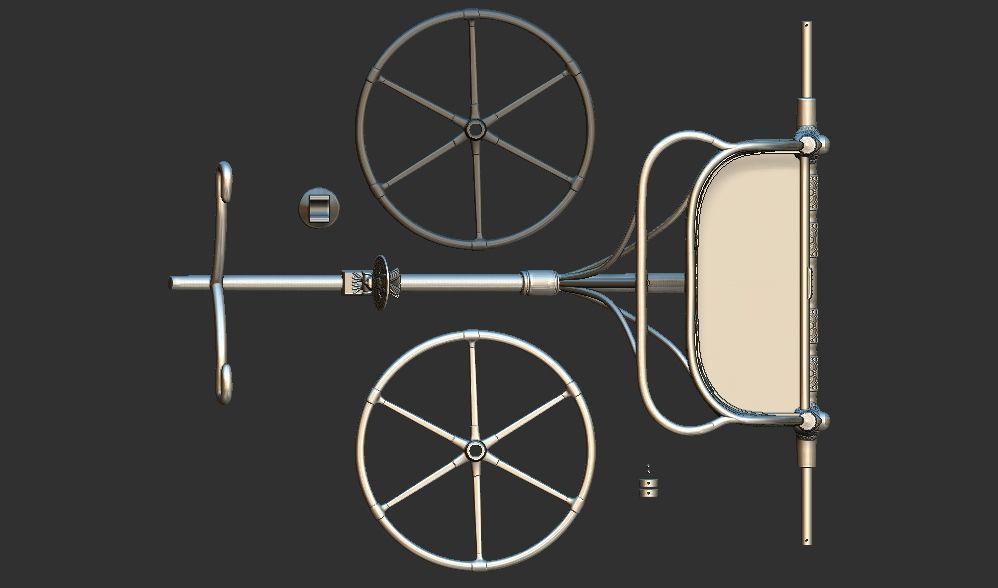 War Chariot of King Tutankhamun 3d printable model 3D print model_16