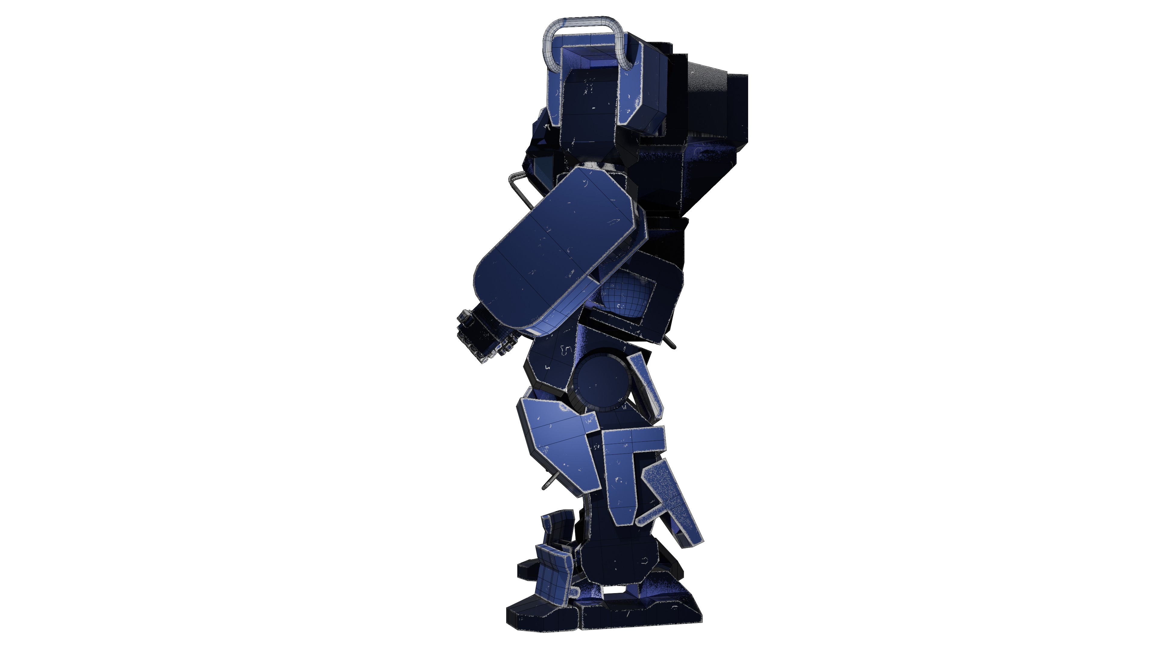 GridLock Grunt Low-poly 3D model_13