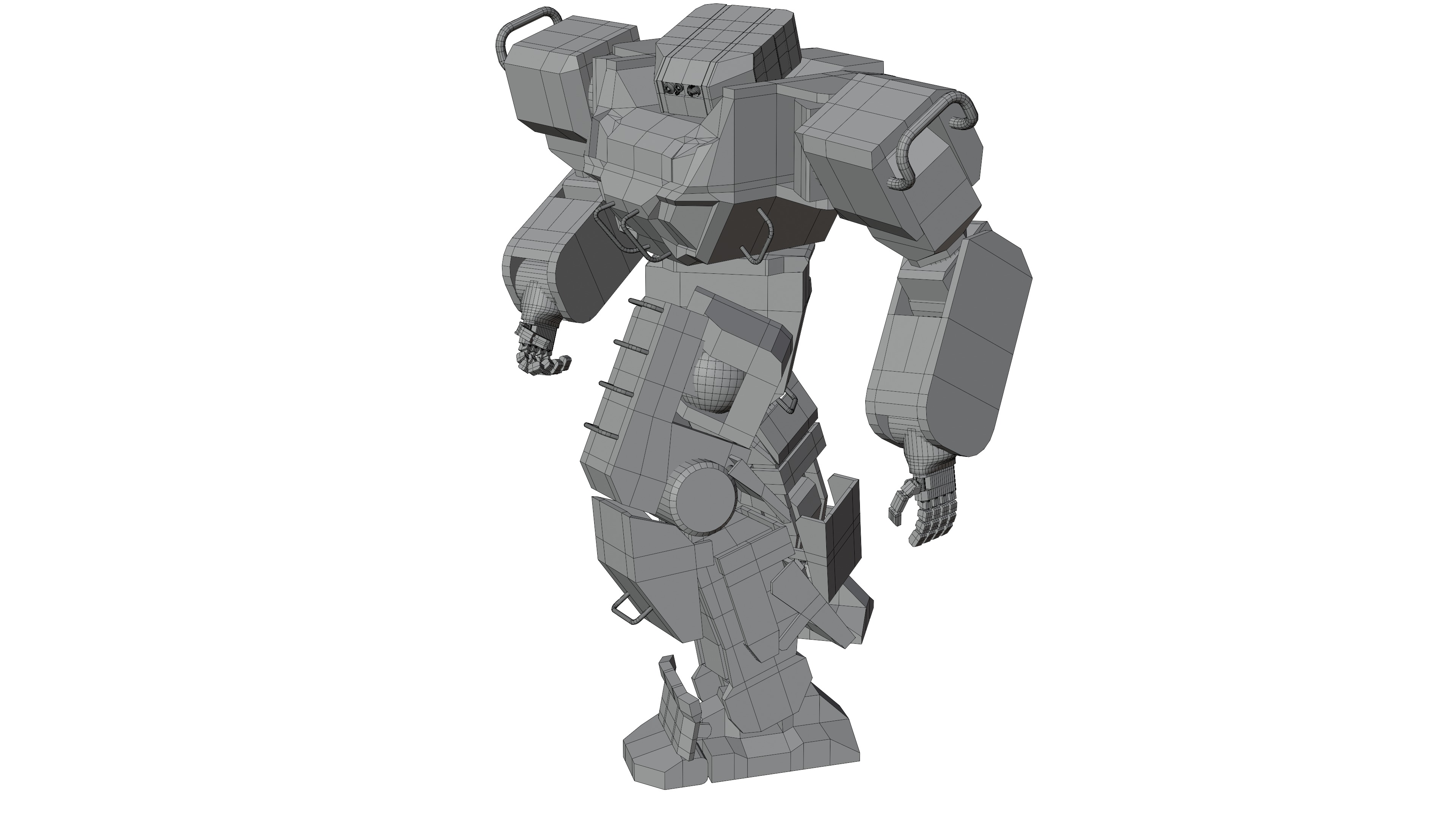 GridLock Grunt Low-poly 3D model_9