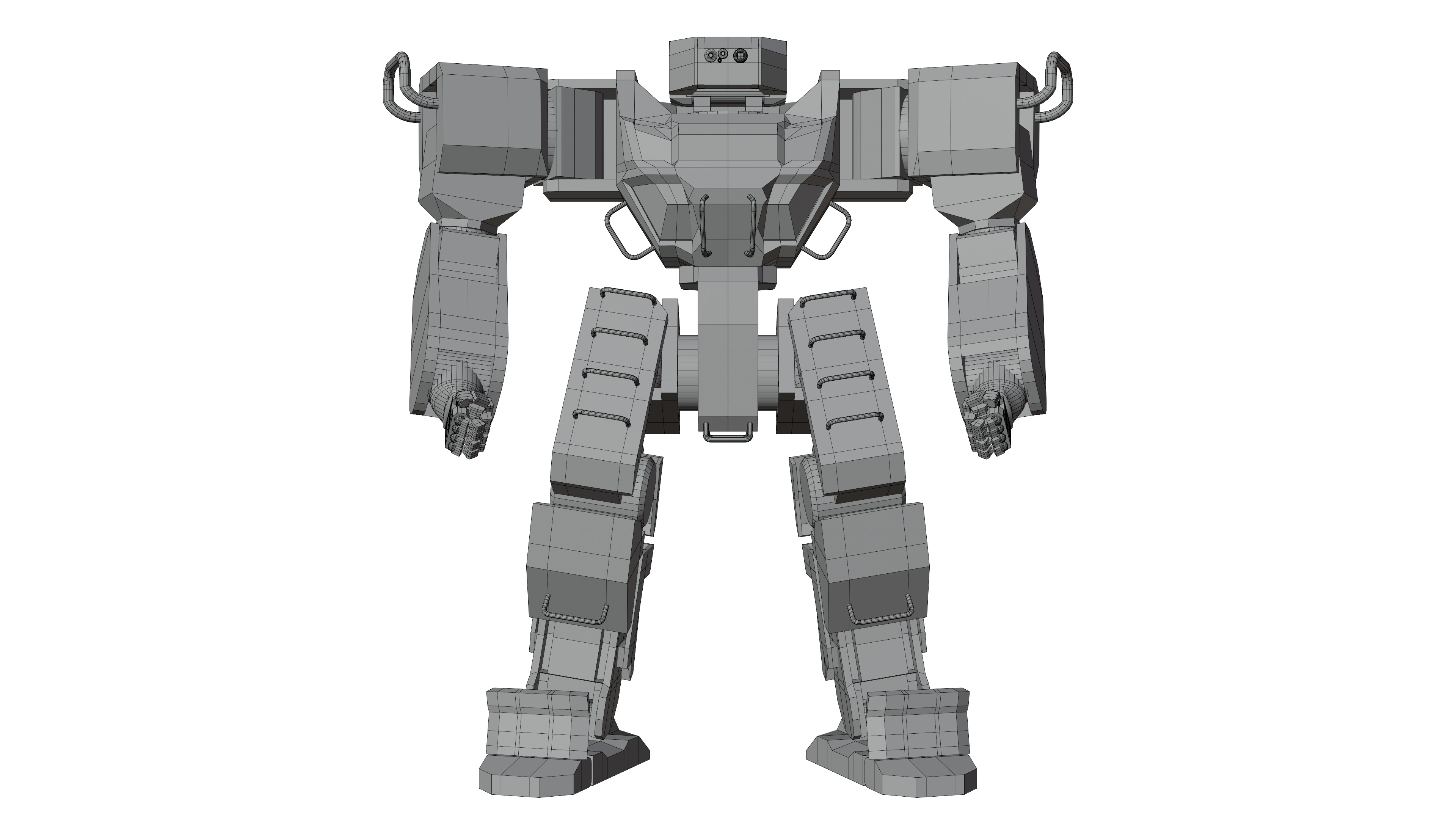 GridLock Grunt Low-poly 3D model_11