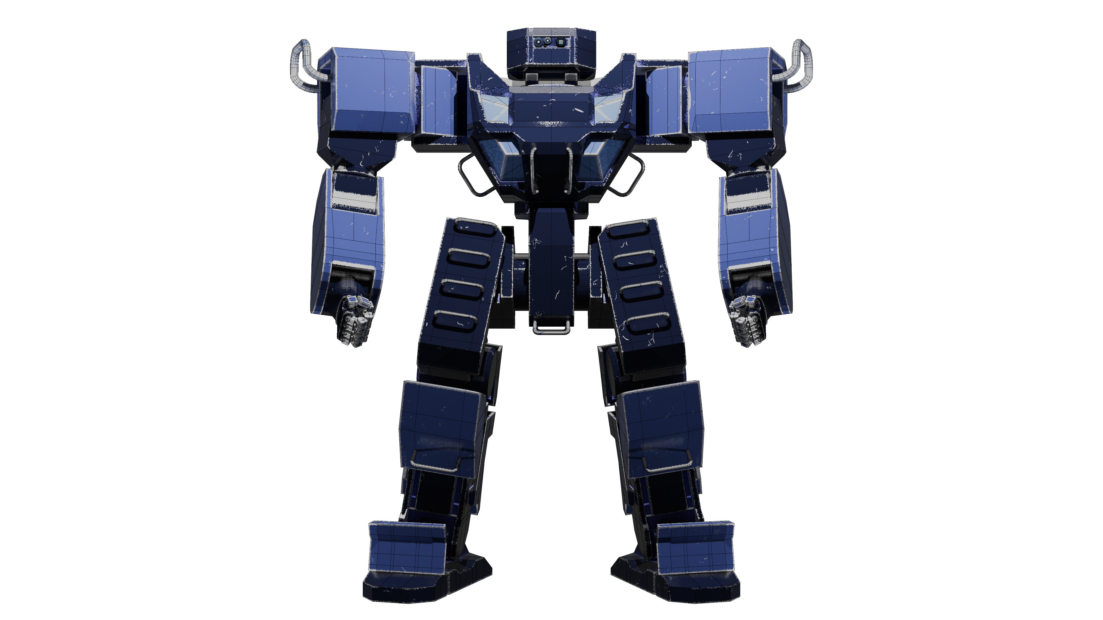 GridLock Grunt Low-poly 3D model_10