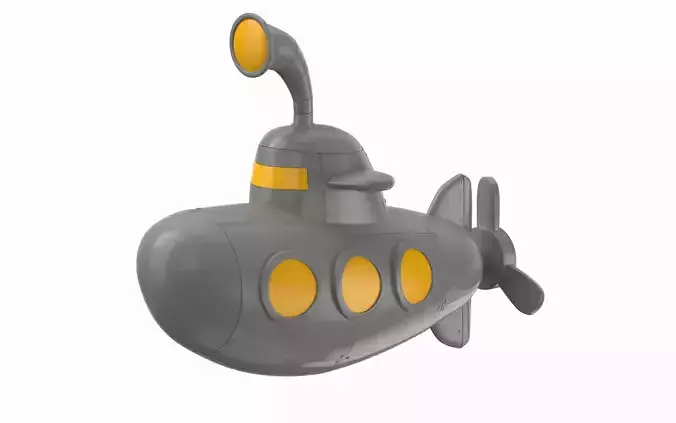 Cartoon Submarine Grey