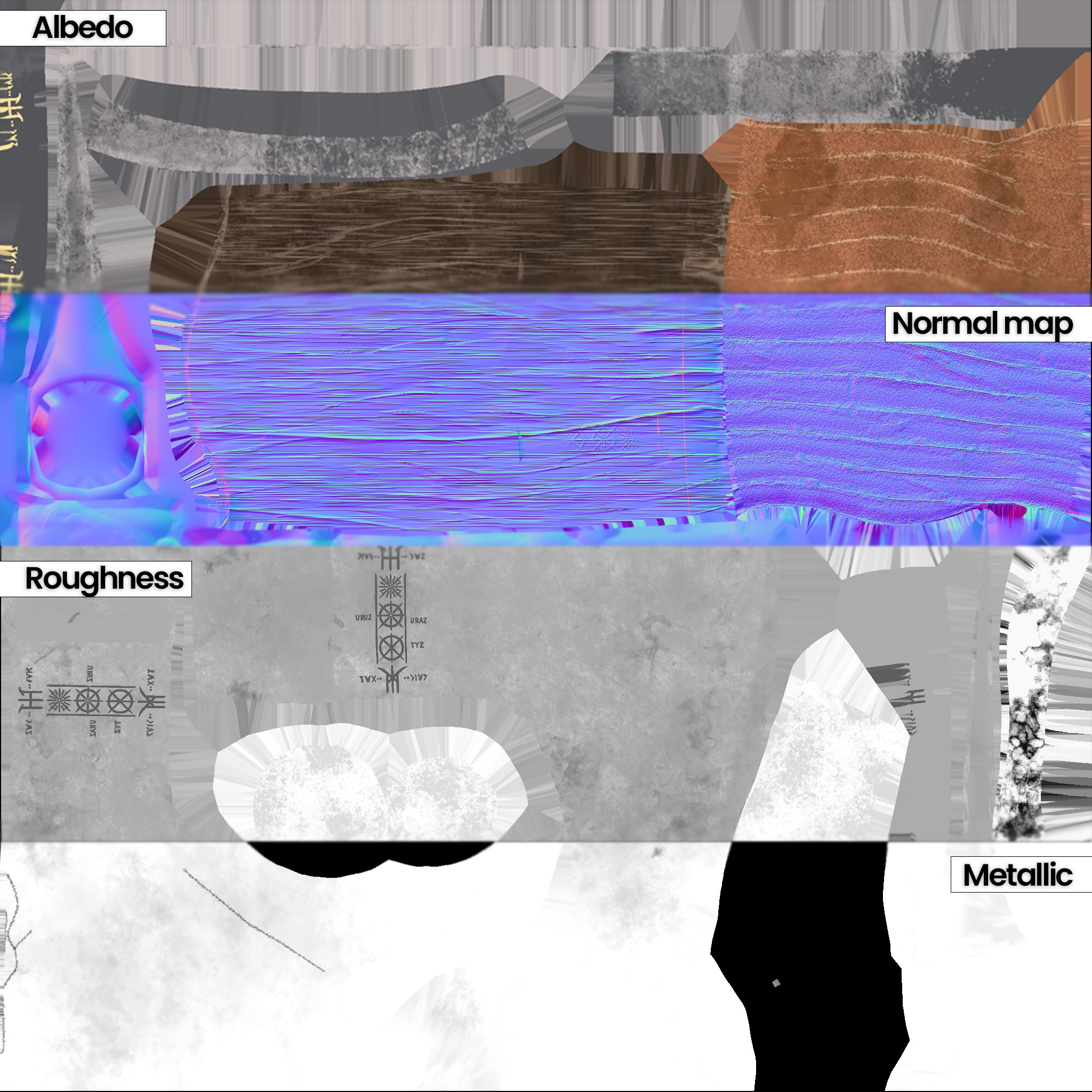 Battleworn Axe Low-poly 3D model_10