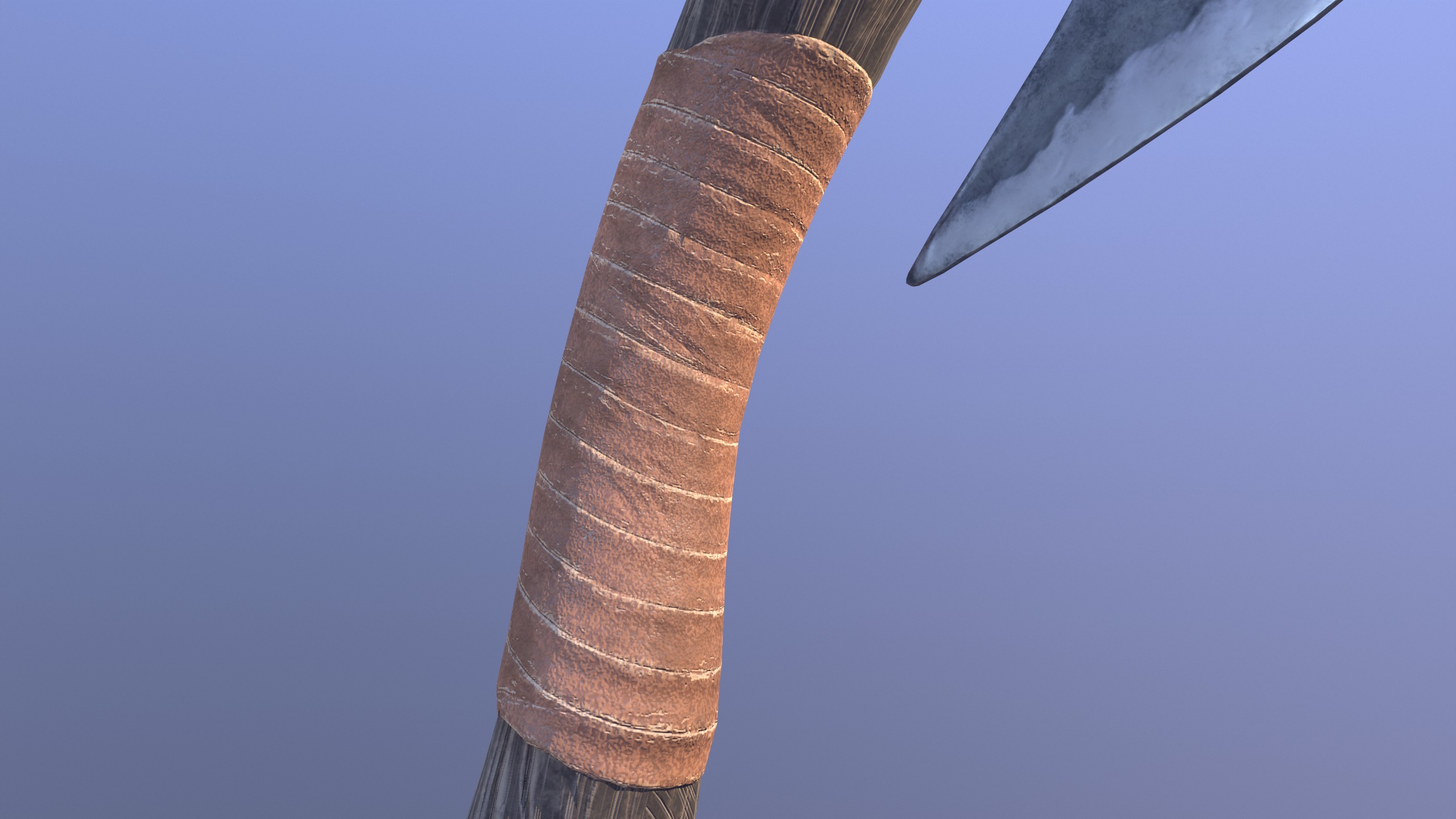 Battleworn Axe Low-poly 3D model_3
